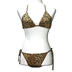 CHUN'S FASHION Leopard Print Swimwear Bikini Set